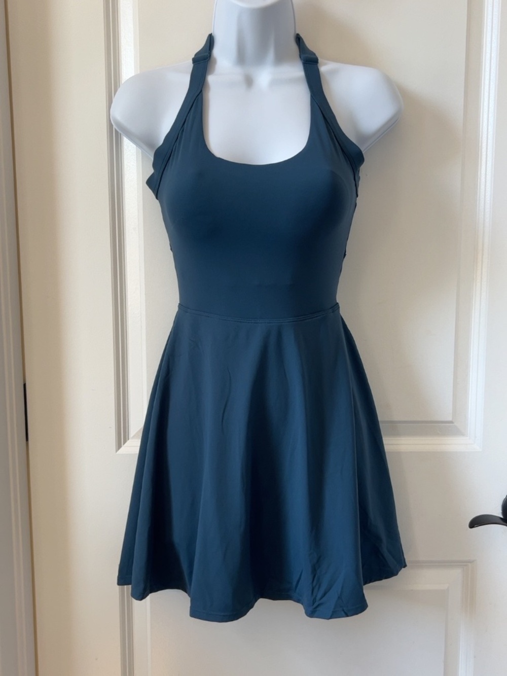 IUGA Teal Blue Open Back Athletic Tennis Dress XS